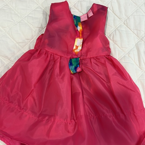 Place Baby Girls Party Dress Pink Multi-Color Print & Headband Band 12-18 months - Picture 9 of 12
